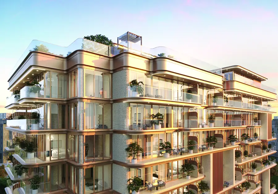 Bronze balconies of 113 Residences